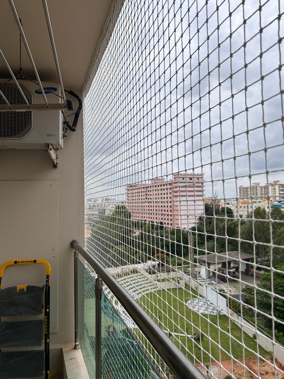 Balcony safety nets — photo 1 installation in Bengaluru & Mysuru — real project photo by Jogi Invisible Grills